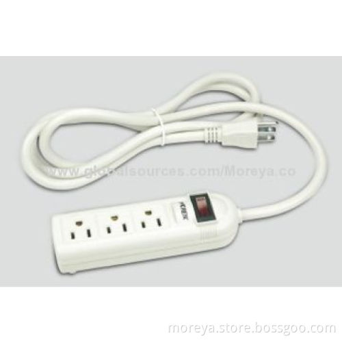 Power Strip of American Standard, with 4 Socket Outlets, Extension Cord, Overload Protection